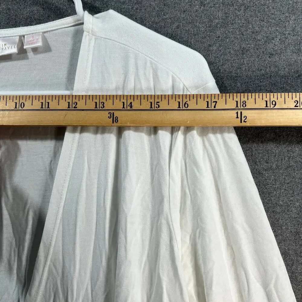 Belle by Kim Gravel Rayon Spandex Shrug White Size Small